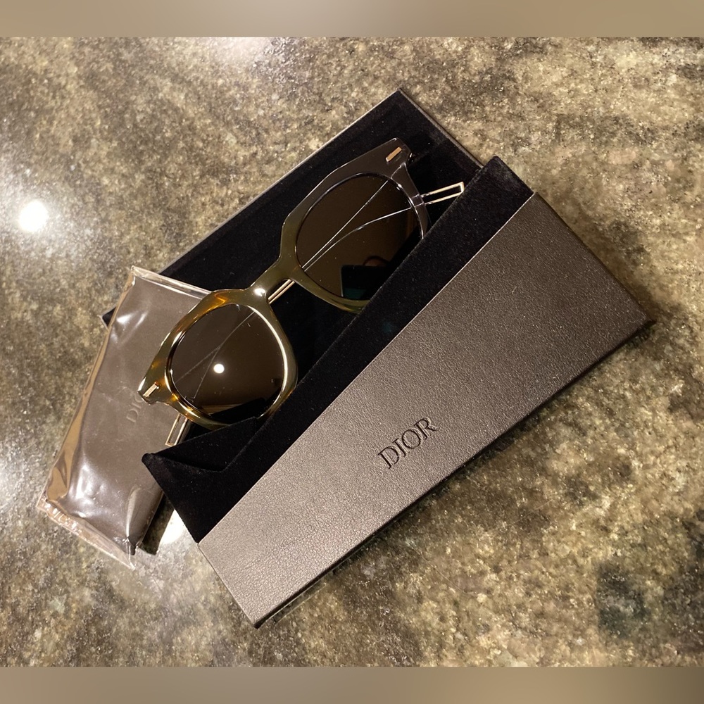 Christian Dior Master AB8 - Havana Grey / Blue - Mens Sunglasses - NWT - Picture 2 of 6